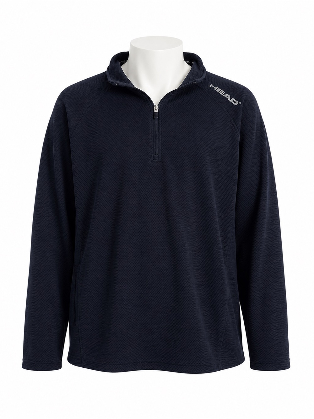 Size XXL Head Men’s Navy Quarter Zip Performance Pullover Fleece Jacket